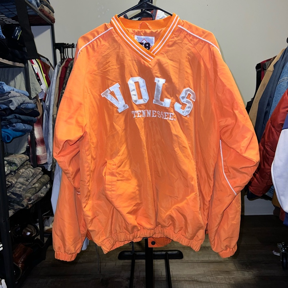 Orange VOLS Tennessee Pullover Jacket Size Small